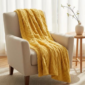 Manta de franela suave / Manta de felpa acogedora / Manta cálida para sofá / Manta para cama / Regalo de decoración minimalista para el hogar