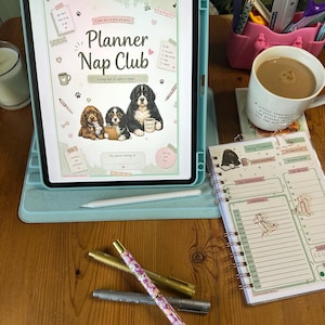 Undated Digital Planner | Hyperlinked GoodNotes Planner | portrait. PDF Planner | Cozy Digital Journal | Noteshelf Planner |