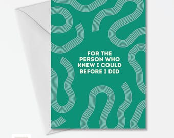 Sober Card Printable | For the Person Who Knew I Could Before I Did | AA Sponsor Thank You Card | Recovery Gift