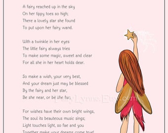 Original Fairy Poem, Making Magic, 8x10, Instant Download, Image File, Printable Poetry, Party Favor, Last Minute Gift