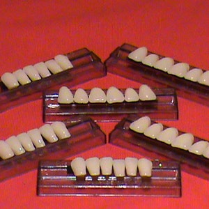 3 sets of Anterior Acrylic Resin denture/false teeth. Available in Shade  A2, size 22.