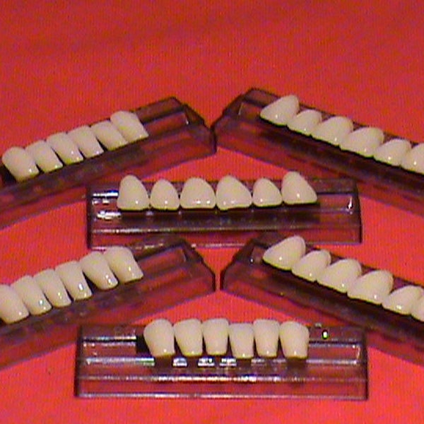 3 sets of Anterior Acrylic Resin denture/false teeth. Available in Shade  A3, size 22.