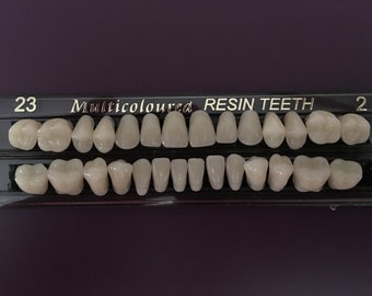 Full mouth set of 3 layer acrylic resin teeth, size 23, shade 2