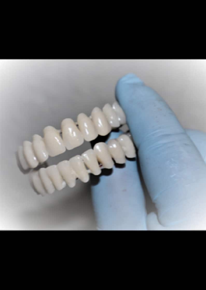 1 Set Dental Synthetic Resin False Fake Teeth Denture A2 Shade Etsy