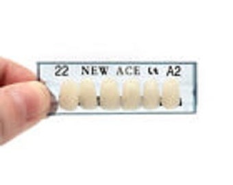 Upper Card of Anterior Teeth Shade A2 size 22