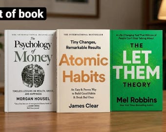 Motivational Book Set of 3 | Atomic Habits, The Psychology of Money & The Let Them Theory
