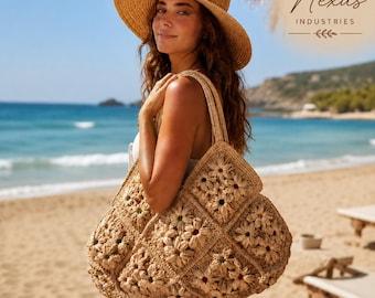Le sac à main raphia « Fleur de Soleil »