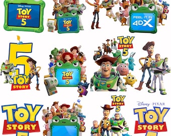 Toy Story 5 PNG, Toy Story 5 Clipart Bundle, Editable Toy Story Buzz Woody new characters, Toy Story 5 Birthday files for shirt cake topper