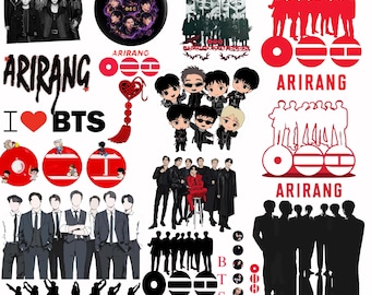 BTS Arirang World Tour 2026 PNG Bundle, Kpop Concert Png, Army Gift Png, Concert Music Design Digital Download