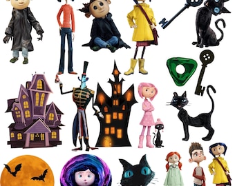 Coraline Clipart PNG , Coraline PNG, Wybie Bobinsky Spink Forcible, Fantasy Horror Birthday Movie, Coraline Birthday Cliparts