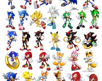 Sonic Png Bundle, Sonic Clipart Png, Sonic Silhouette, Sonic Birthday, Sonic print, Sonic Sublimation, Sonic Shirt Diy, Kids shirt diy