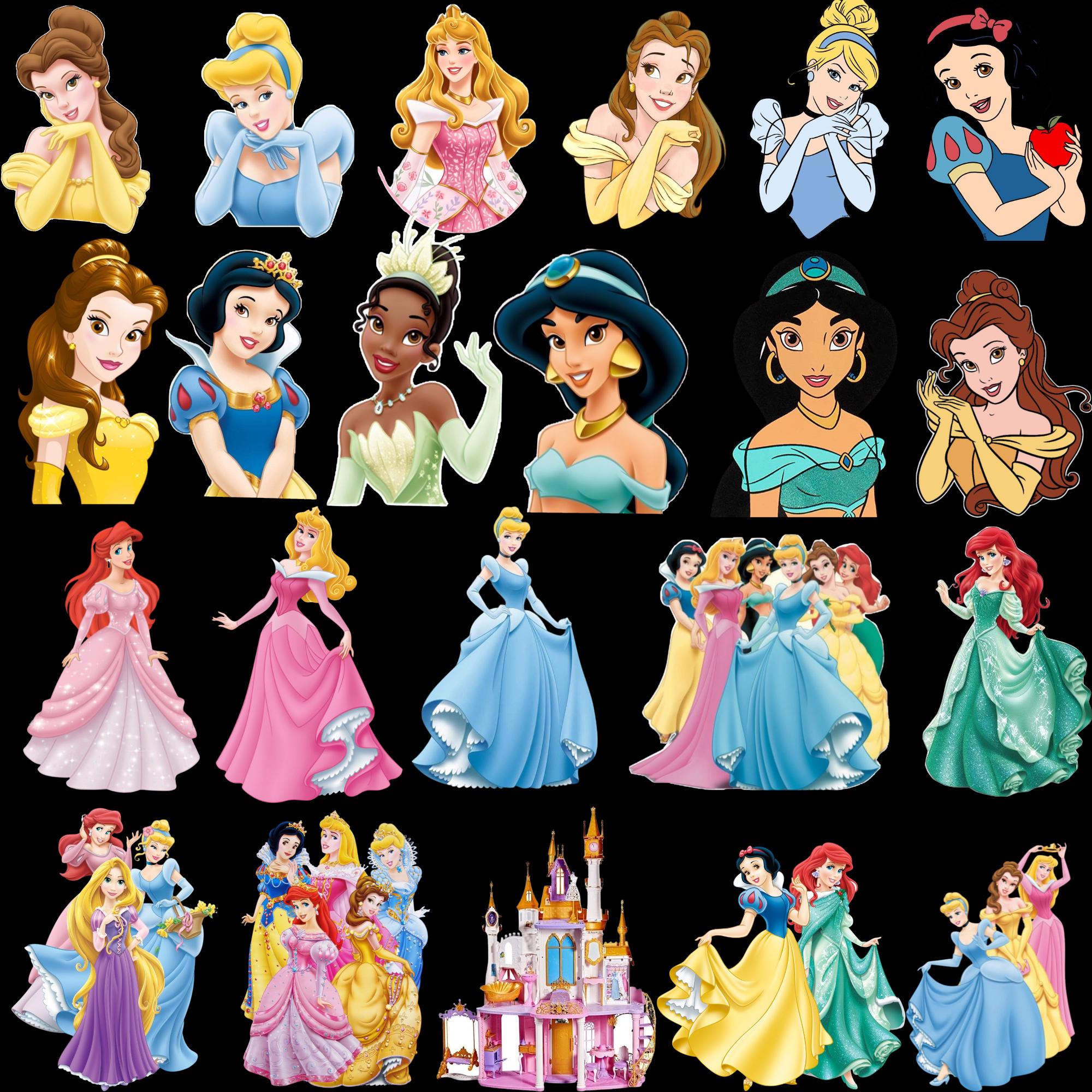 Princess PNG Cliparts Bundle, Princess Cartoon PNG Images, Birthday ...