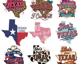 She’s From Texas PNG Bundle, Texas Independence Day PNG, Western Shirt Design, Texas Girl PNG, Texas State Sublimation, Digital Download
