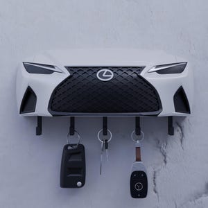 Lexus IS Inspired 3D Printed Wall Key Holder • Luxury Car Key Rack • Entryway Organizer • Automotive Wall Hooks • Lexus Lover Gift