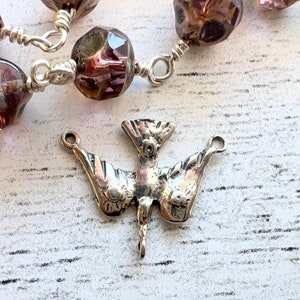 Holy Spirit Rosary Centerpiece Sterling Silver 925 22mm x 17mm Vintage reproduction Catholic Rosary part dove connector centerpiece RC130