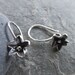 1 pair Sterling Silver earring wires with flower 7mm width french earwire hooks 5/8" drop EAR02