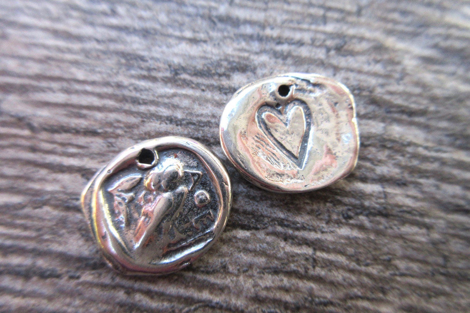 1pc Athens Owl charm Sterling Silver 925 Rustic charm oxidized 15mm x 13mm Artisan style bracelet ch