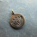 Pure Bronze LOTUS FLOWER charm oxidized finish 13mm x 17mm charm bracelets pendant enlightenment beauty purity artisan style charm