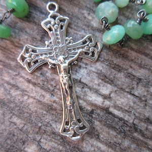 Sterling Silver Crucifix Pendant 25mm x 40mm Vintage reproduction Catholic pendant Rosary cross open scroll work CR517