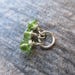 3 Peridot Dangles, 4mm button nugget gemstones sterling silver wire wrap 6mm jump ring August Birthstone peridot charm, birthstone charm