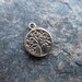 Tree of Life charm 100% Pure Bronze 10mm round bronze tree of life bracelet charm spiritual sacred tree TREE01-B