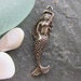 Mermaid Charm 100% Pure Bronze 30mm x 7mm mermaid pendant bronze beach charm Mermaid MER09-B