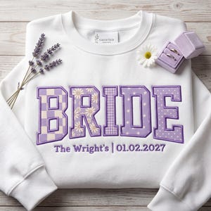 Sudadera con letras personalizadas, sudadera estilo universitario con cuello redondo y bordado personalizado, jersey con apliques de patchwork, regalo de estilo preppy universitario