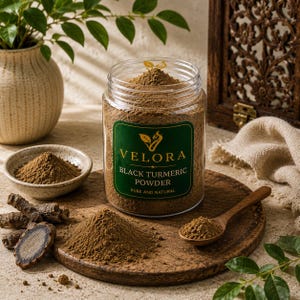Velora Black Turmeric Powder | Fine Ground Culinary Ingredient