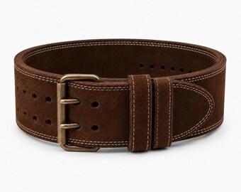 Heavy Duty Leather Weightlifting Belt, Powerlifting Training Support
