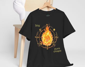 Collection de t-shirts avec les 4 éléments : FEU