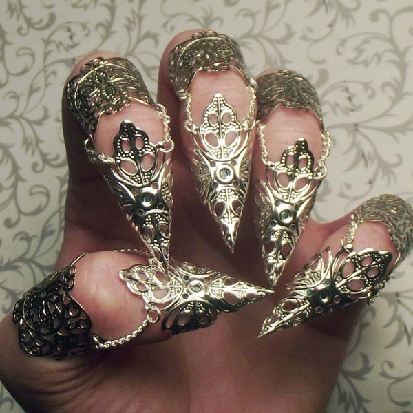 Silver Elven Claw Armor // Set of 5