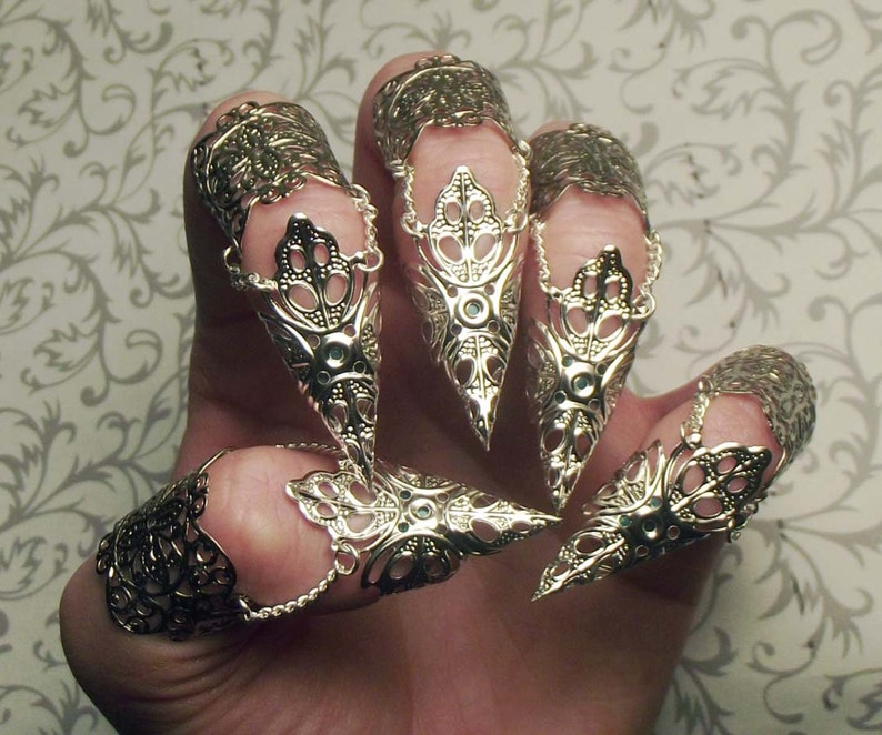 Silver Elven Claw Armor // Set of 5 image 1