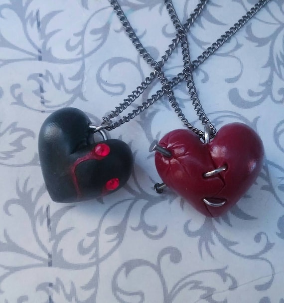 Monster heart necklace deals