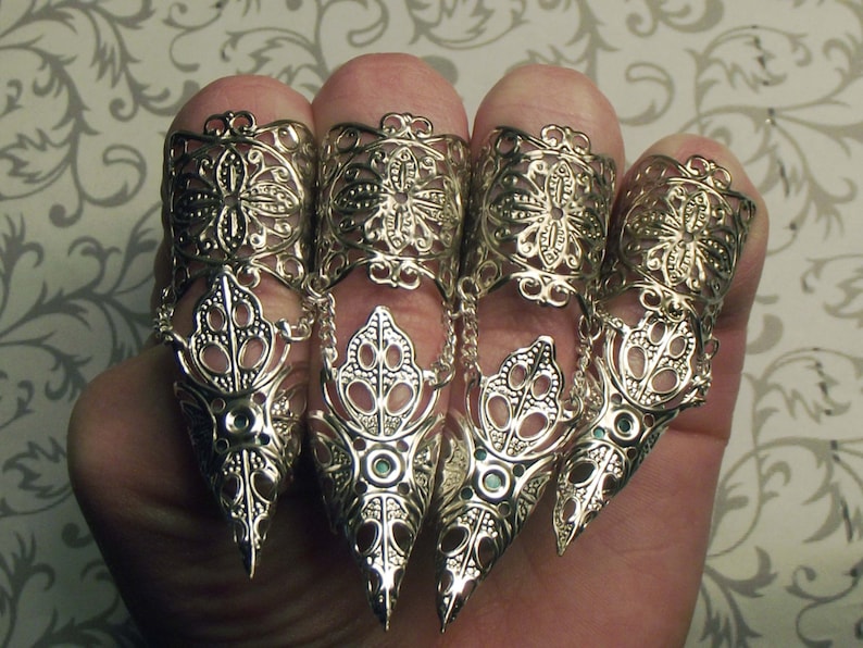 Silver Elven Claw Armor // Set of 5 image 2