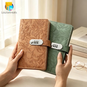 Password Lock Document Organizer Embossed Storage Binder Bank Book Holder Checkbook Organizer Important Document Folder Gift