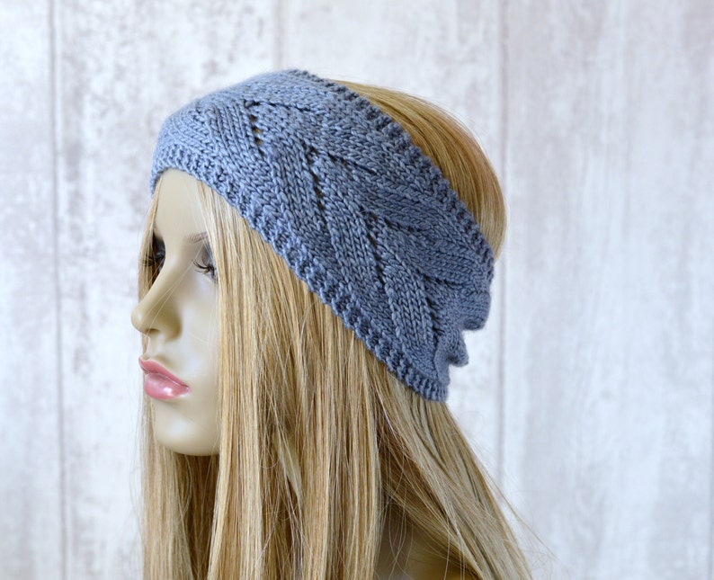 KNITTING PATTERN Chevron Lace Headband Summer Headwrap Quick afbeelding 1