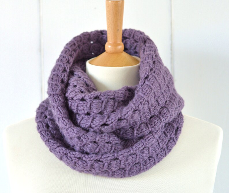 Knitting Pattern Infinity Scarf Easy Improving Beginner Knitting