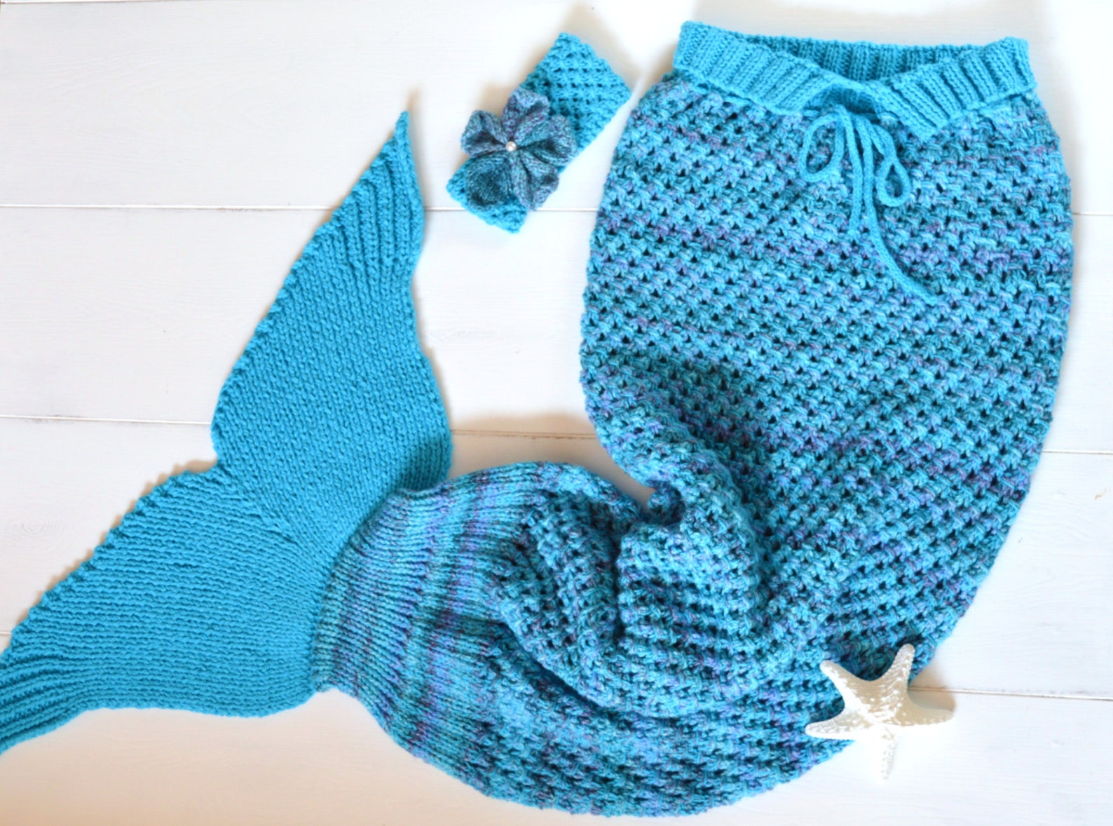 KNITTING PATTERN Mermaid Tail Blanket for Adults 4 Sizes Etsy