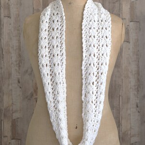 KNITTING PATTERN Lace Scarf Simple Knit Pattern Infinity Scarf Instant Digital Download Beginner knitting tutorial image 5