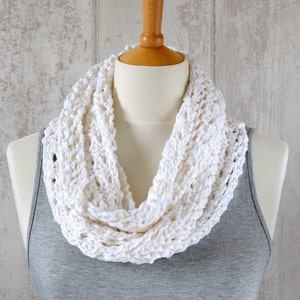 KNITTING PATTERN Lace Scarf Simple Knit Pattern Infinity Scarf Instant Digital Download Beginner knitting tutorial image 1