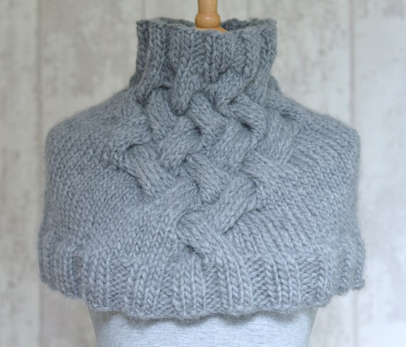 Knitting Pattern Creadon Cable Caplet In Super Chunky Yarn Easy Knitting Pattern Instant Download Digital File Knitting Pattern Creadon Cable Caplet In Super Chunky Yarn Easy Knitting Pattern Instant Download Digital File