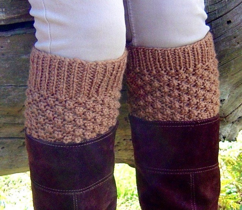 KNITTING PATTERN Boot Cuff Boot Toppers Easy Bramble Stitch - Etsy
