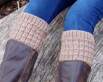 Knitting PATTERN for Boot Tops Easy Beginner Knitting Pattern How to Knit Boot Cuffs Tutorial PDF Instant Download