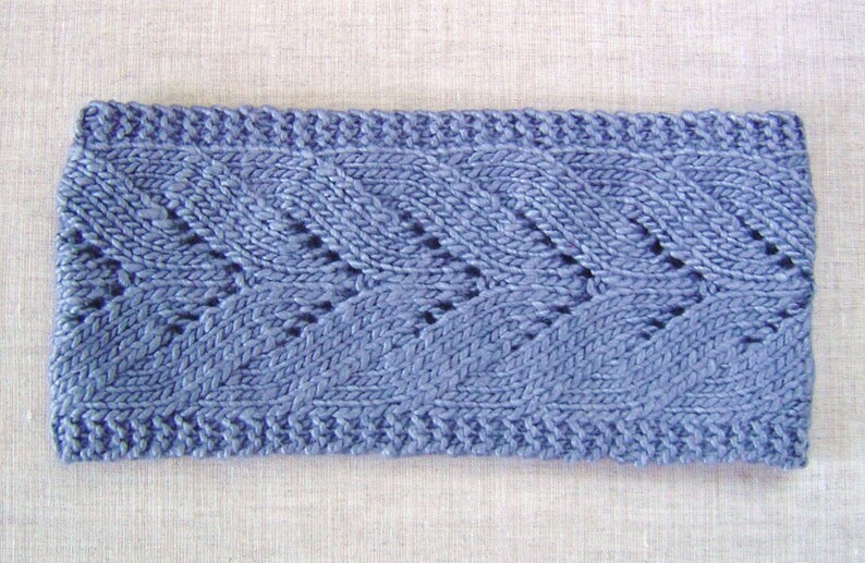 KNITTING PATTERN Chevron Lace Headband Summer Headwrap Quick afbeelding 4