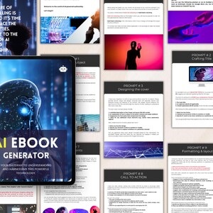 AI eBook Generator, AI Writing Tool Guide, Digital Content Creation Planner, AI Author Workbook, Self Publishing Toolkit, eBook Creation