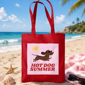 Sac fourre-tout teckel HOT DOG SUMMER
