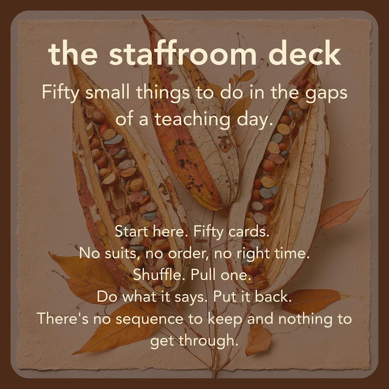 The Staffroom Deck: 50 Card Teacher Wellbeing Deck image 1