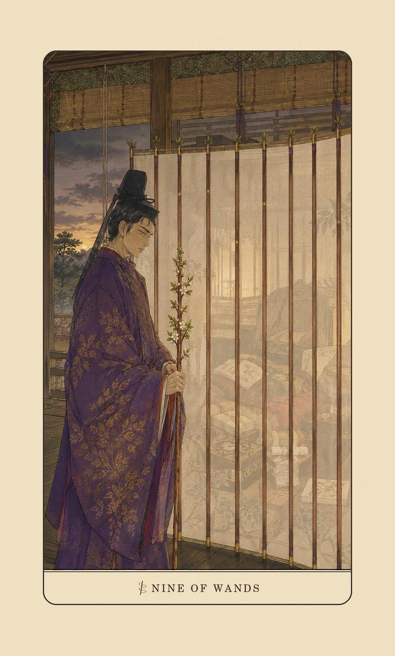 Tale of Genji Tarot: 78 Card Tarot Deck Based on Murasaki Shikibu's Novel Bild 6