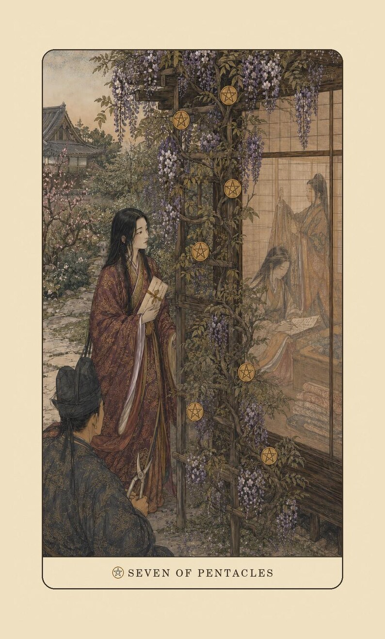 Tale of Genji Tarot: 78 Card Tarot Deck Based on Murasaki Shikibu's Novel Bild 8