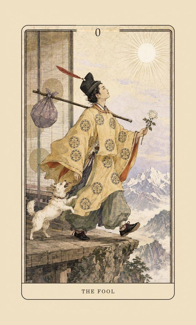 Tale of Genji Tarot: 78 Card Tarot Deck Based on Murasaki Shikibu's Novel Bild 1